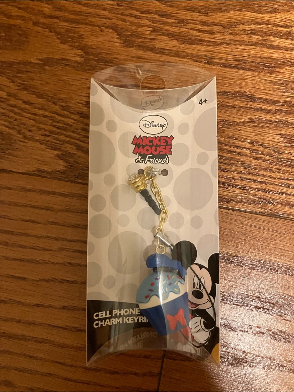 NWT Disney Mickey Mouse Donald Cupcake Cell Phone Charm Keyring